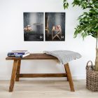 Barcelona pad, teak fa, 90x25x45 cm