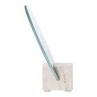 Asztali tükör, travertin, natúr ø18x18 cm