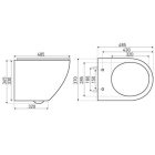 Delos BLM fali rimless WC soft-close ülőkével
