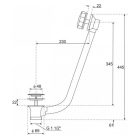 DREEMPCH MOS kád túlfolyó szifon, króm színben