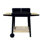 Téglalap alakú görgős faszenes grill