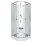 Evora White 90 hátfalas zuhanykabin zuhanytálcával