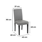 Kelly bőr étkezőszék szürke színben