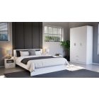 Miami gardróbszekrény 120x205 cm fehér-fehér