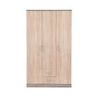 Miami gardróbszekrény 120x205 cm sonoma tölgy-yorki tölgy