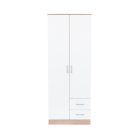 Miami gardróbszekrény 80x205 cm fehér-sonoma tölgy