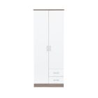 Miami gardróbszekrény 80x205 cm fehér-yorki tölgy