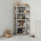 Nagy teherbírású sarokpolc 180x70x40-40 cm 175 kg króm