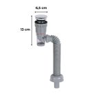 Klikk-Klakk leeresztő normál mosdóhoz bűzzáróval flexibilis csővel