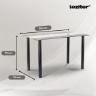 Riona 120 cm szögletes üveg étkezőasztal