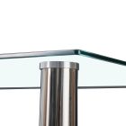 Berna 140 cm szögletes üveg étkezőasztal