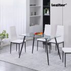 Lana 120 cm szögletes üveg étkezőasztal