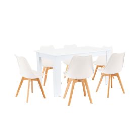 Zara 6+1 étkező garnitúra fehér-fehér