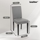 Leon 4+1 étkező garnitúra fehér-szürke