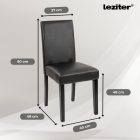 Leon 4+1 étkező garnitúra fehér-fekete