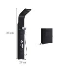 Alegro Black hidromasszázs zuhanypanel, rozsdamentes acél