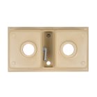 Tia szögletes két medencés gránit mosogató szifonnal bézs